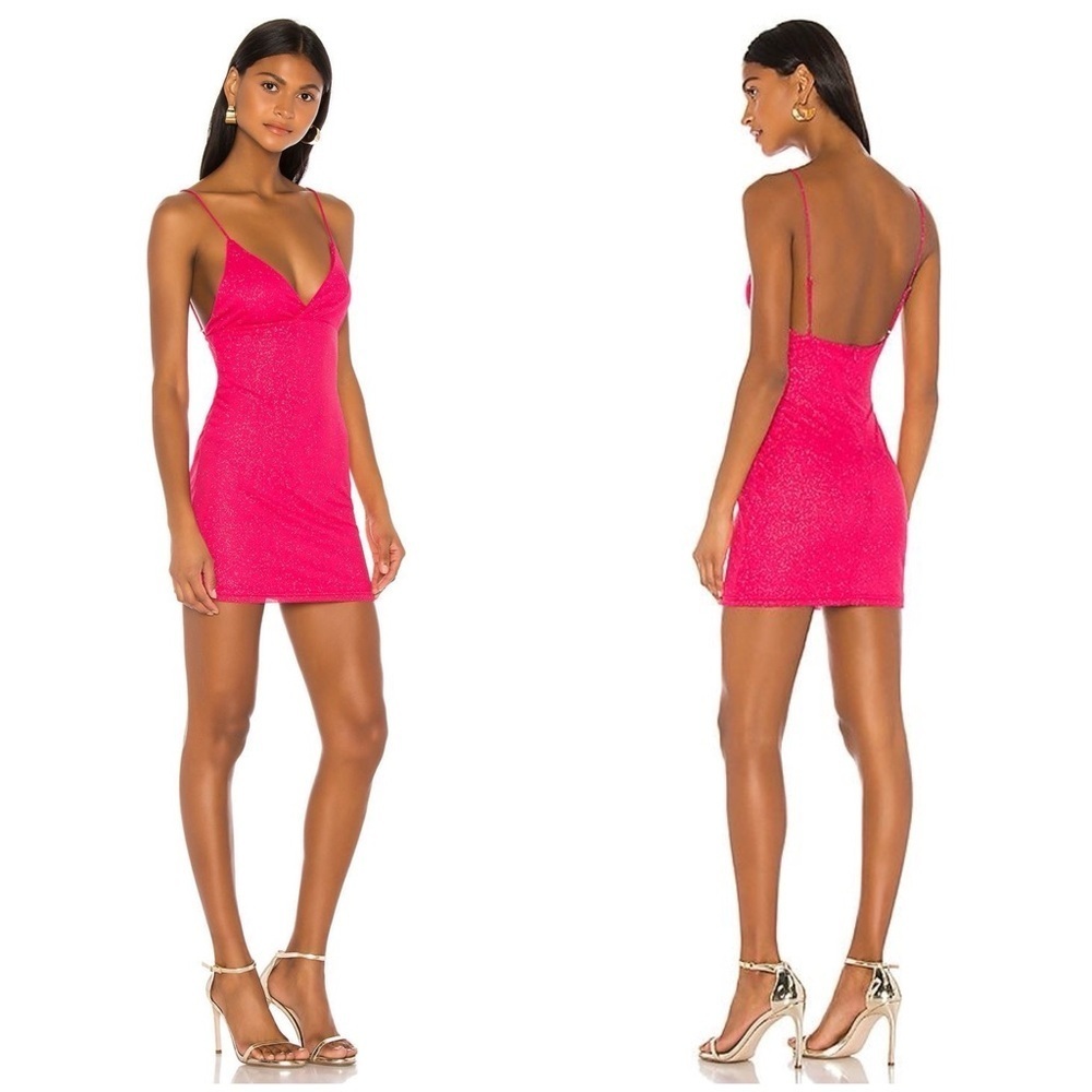 SUPERDOWN Sydney Sparkle Mini Dress In Hot Pink
